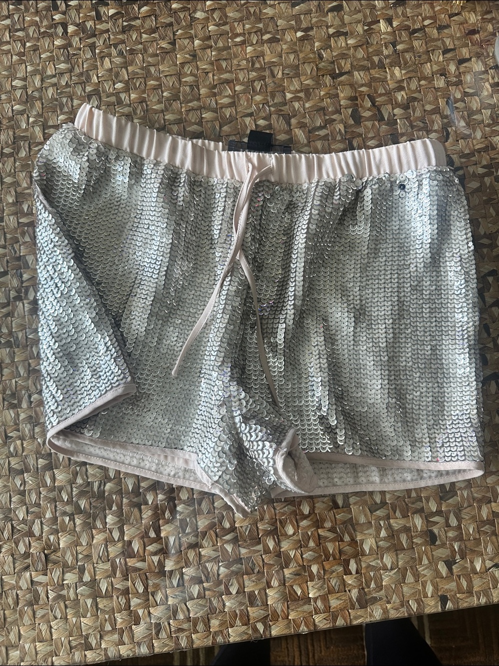 Trending! Silver Sequin sport Shorts